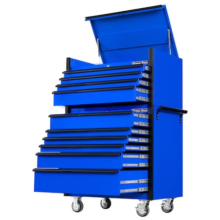 Extreme Tools Chest and Roller Cabinet, 10 Drawer, Blue, 41 in W DX4110CRUK